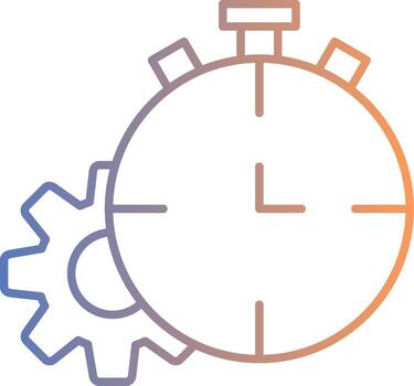 Timeout Line Gradient Icon vector