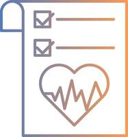 Health Graph Line Gradient Icon vector