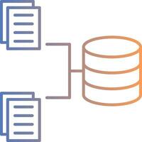 Data Collection Line Gradient Icon vector