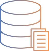 icono de gradiente de línea de datos vector