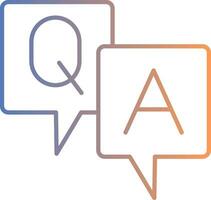 Question And Answer Line Gradient Icon vector