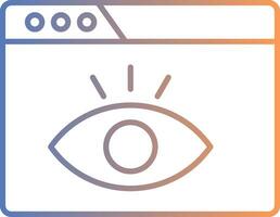 Visualization Line Gradient Icon vector