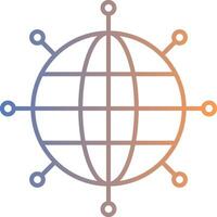 Networking Line Gradient Icon vector