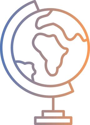 Geography Line Gradient Icon