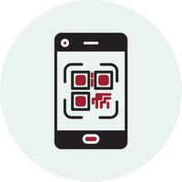 Smartphone Qr Code Vector Icon