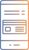 Card Payment Line Gradient Icon vector