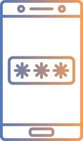 Password Line Gradient Icon vector