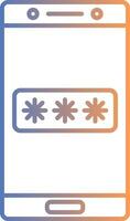 Password Line Gradient Icon vector