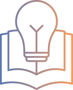 Knowledge Line Gradient Icon vector