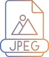 Jpeg Line Gradient Icon vector