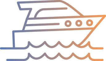 Speed Boat Line Gradient Icon vector