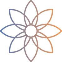 Dandelion Line Gradient Icon vector