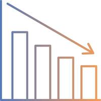 Loss Line Gradient Icon vector