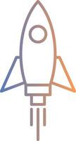 Rocket Line Gradient Icon vector