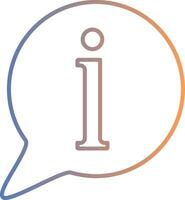 Information Line Gradient Icon vector