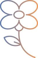 Safflower Line Gradient Icon vector