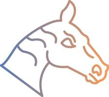 Horse Line Gradient Icon vector