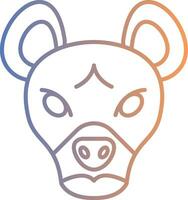 Hyena Line Gradient Icon vector