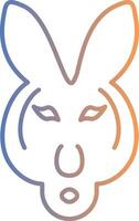 Kangaroo Line Gradient Icon vector