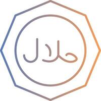 Halal Line Gradient Icon vector