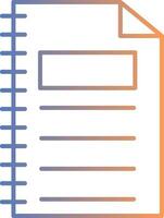 Notebook Line Gradient Icon vector