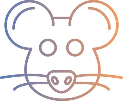 Mouse Line Gradient Icon vector