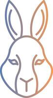 Rabbit Line Gradient Icon vector