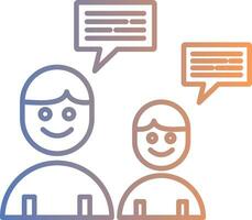 Conversation Line Gradient Icon vector