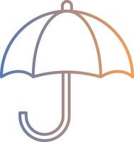 Umbrella Line Gradient Icon vector