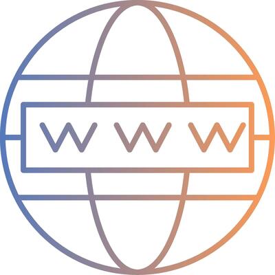 Worldwide Line Gradient Icon