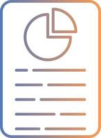 Report Line Gradient Icon vector