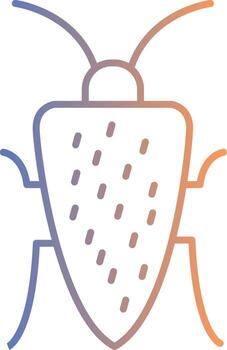 Cockroach Line Gradient Icon vector