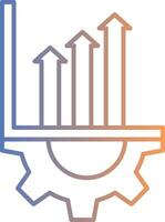 Setting Line Gradient Icon vector