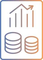 Finance Report Line Gradient Icon vector