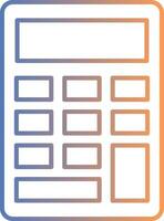 Calculator Line Gradient Icon vector