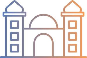 Mosque Line Gradient Icon vector