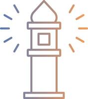 Adzan Line Gradient Icon vector