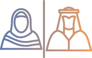 Divorce Line Gradient Icon vector