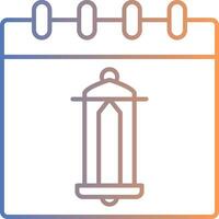Calendar Line Gradient Icon vector