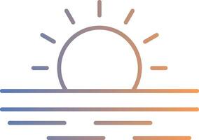 Ramadan Sunrise Line Gradient Icon vector