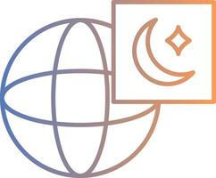 Islam Line Gradient Icon vector
