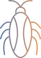 Cockroach Line Gradient Icon vector