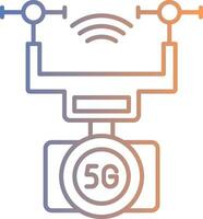 Smart Drone Line Gradient Icon vector