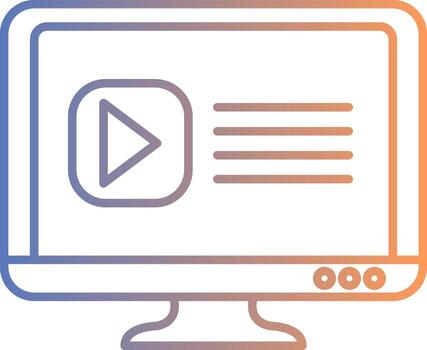 tutorial línea degradado icono vector