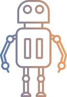 Robot Line Gradient Icon vector