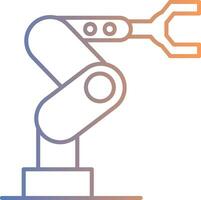 Industrial Robot Line Gradient Icon vector