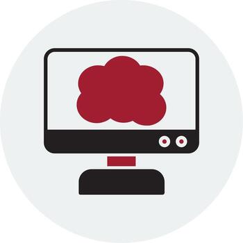 icono de vector de computación en la nube