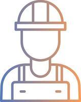 Worker Line Gradient Icon vector