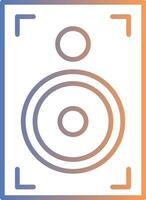 icono de gradiente de línea de altavoz vector