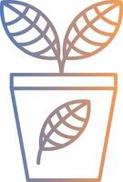 Plant Line Gradient Icon vector